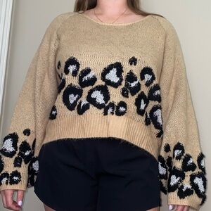 NWOT cheetah print sweater